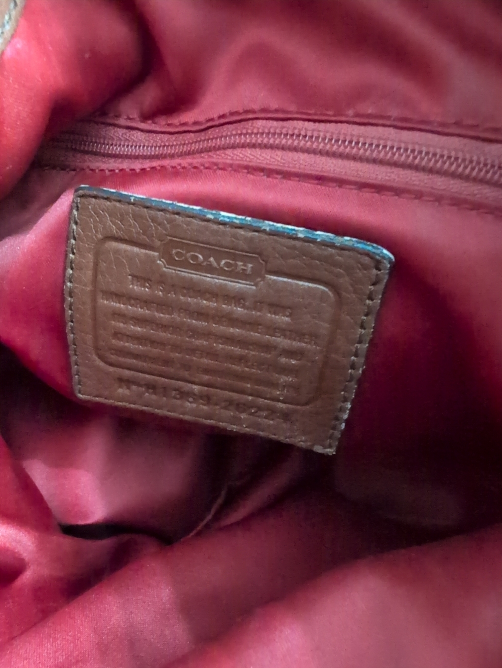 COACH Women's Phoebe Chestnut 3 compartment Leather Shoulder Hobo Bag - Guc - Picture 7 of 9